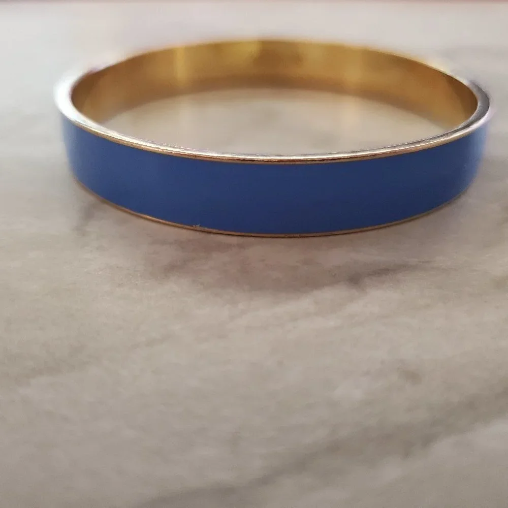 💙 Vintage Y2k 00s 2000's J. Crew Bright Spring blue Skinny Bangle 💙 - Picture 1 of 9